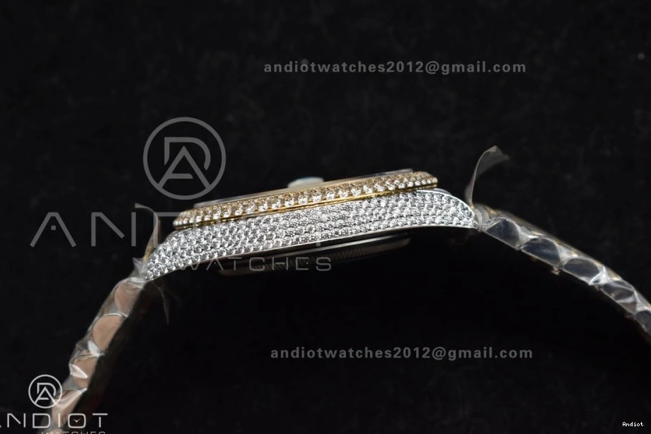 Gold Version Best 2 Tone Dial Diamond 41mm DateJust Yellow TWD Roman 0503